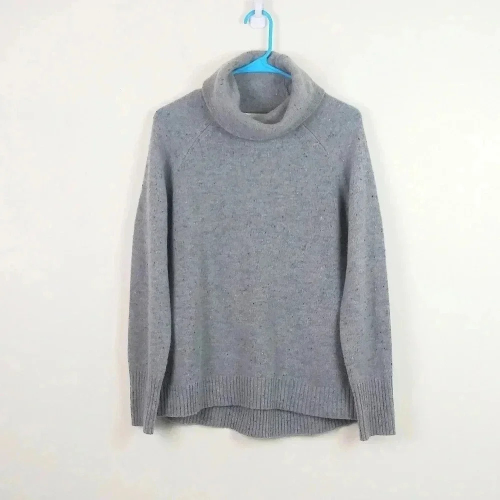 C&C California Turtleneck Wool Blend Sweater Gray